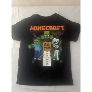 Mojang: Boys' Minecraft Halloween Short Sleeve Graphic Black T-Shirt, Size XS